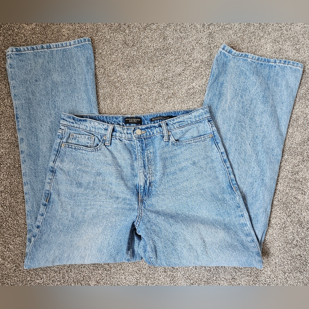 31 Banana Republic 100% cotton premium denim high rise relaxed bootcut